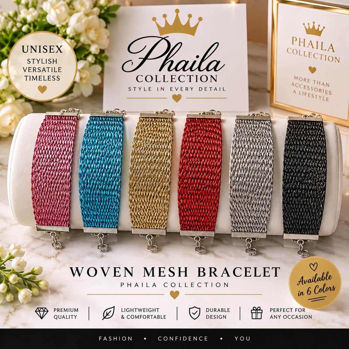 Unisex Woven Mesh Bracelet-Phaila Collection