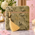 Phaila Collection Green Floral Tassel Pouch