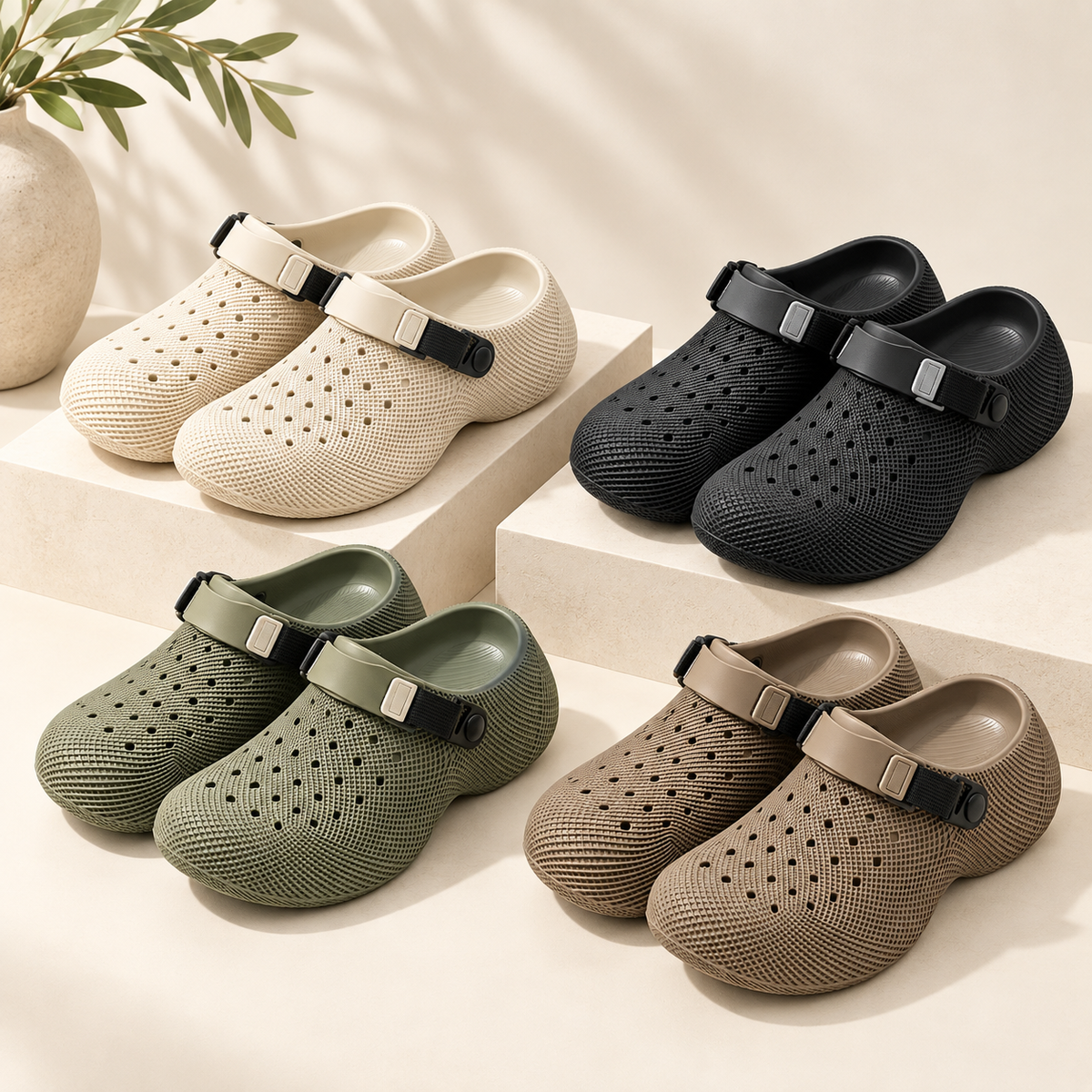 Unisex Lightweight Slip-on Clogs