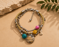 Multicolor Layered Pendant Bracelet-Phaila Collection