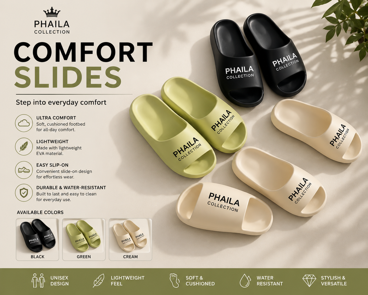 Phaila Collection Unisex Comfort Slides