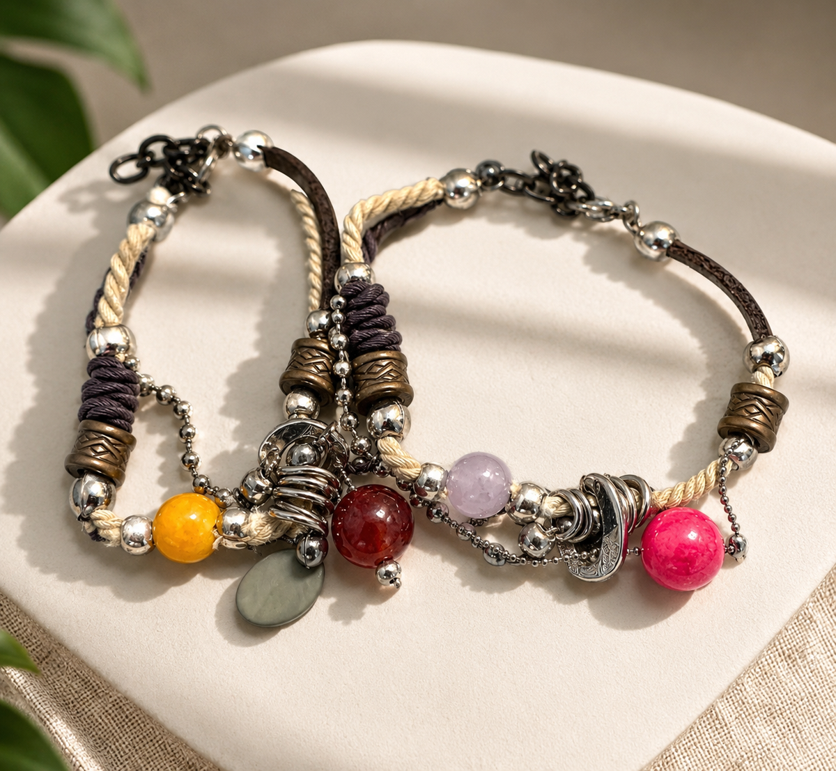Phaila collection Vintage Multicolor Charm Bracelet
