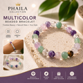 Unisex Multicolor Round Beaded Bracelet-Phaila Collection