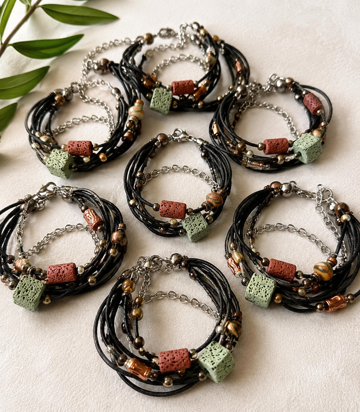 Phaila Collection Earthstone Layered Bracelet