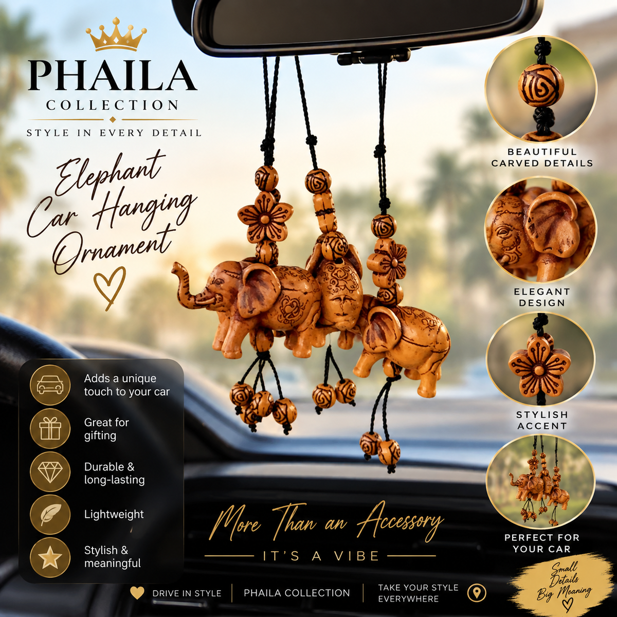 Elephant Car Hanging Ornament-Phaila Collection