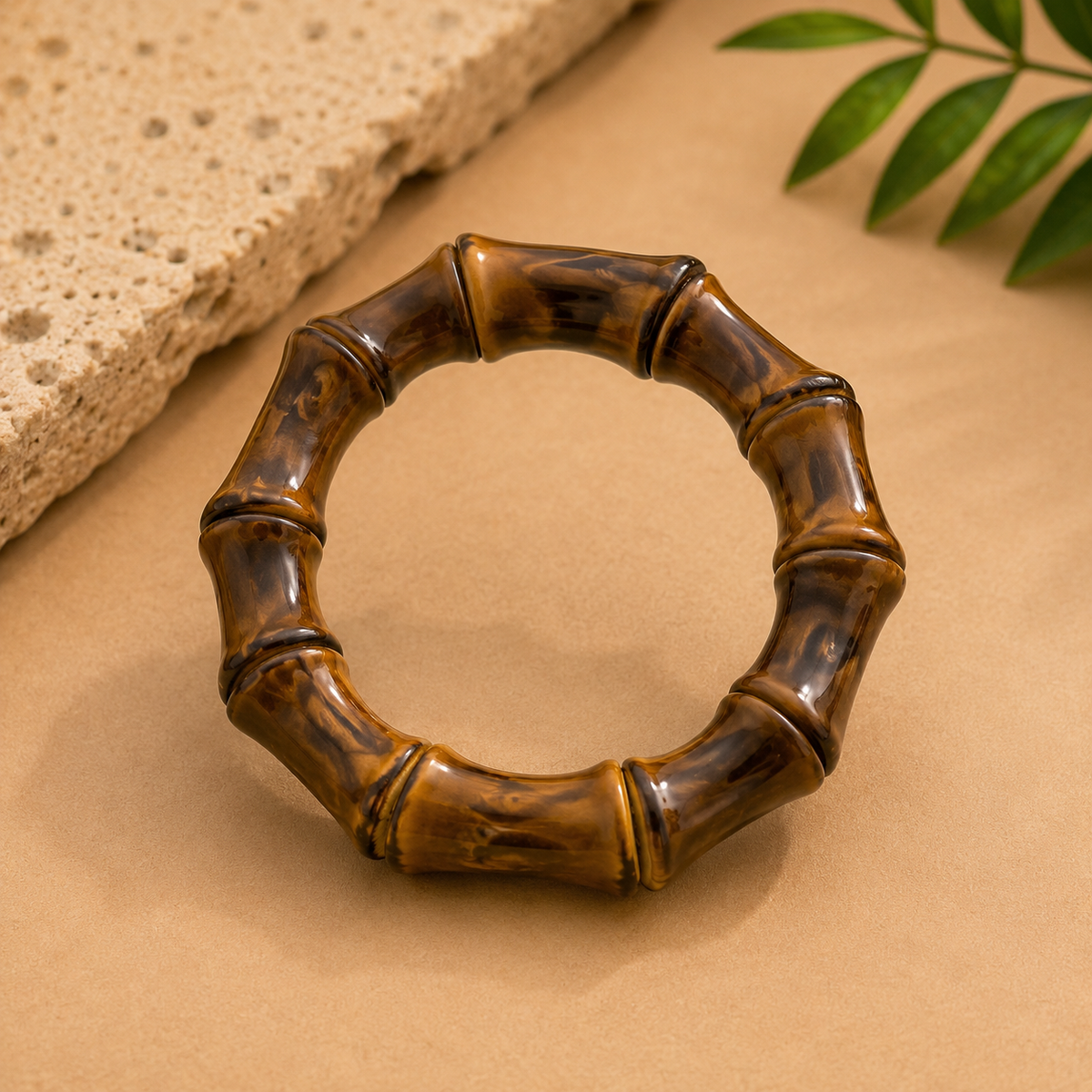 Unisex Brown Bamboo-Style Bracelet-Phaila Collection